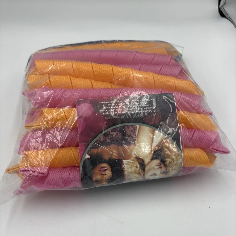 DIY Magic Hair Curlers Formers Ringlet Spiral Heatless Rollers 30 Pk